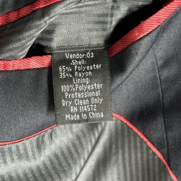 Vinci Blazer Mens 48L‎ Gray Suit Jacket Neutral Preppy Business Wedding Groom - Picture 7 of 9